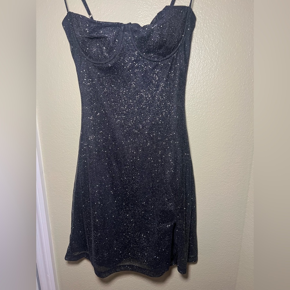 SOLD!!Babyboo Pixie Mini Dress - Black Sparkle - Picture 6 of 12